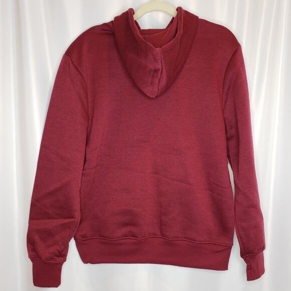 Hooded Sweatshirt with Kangaroo Pocket Burgundy Small, Galaxy by Harvick NEW - Picture 5 of 6